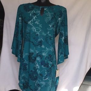 Dana Buchman Dark Teal Knee Length Dress